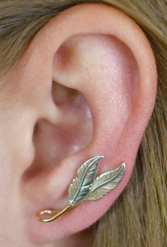 Feather Ear Climber Ear Pin Ear Climbers Ear Crawler Ear Pins Ear Climber Feather Ear Climber Ear Crawlers EP11 MN Etsy