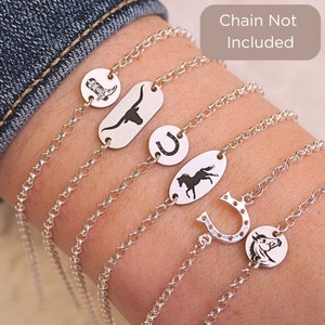Handmade Cowgirl Sterling Silver Connectors: Western Rodeo Charms