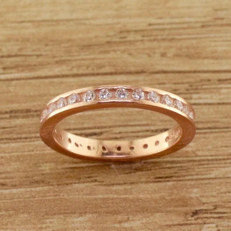 Rose Gold Toe Ring Eternity Toe Rings Diamond Toe Etsy
