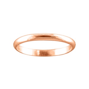 Klassisk 2 mm tumring, roséguld, guldfylld eller sterlingsilver, specialanpassad för dig, TH30