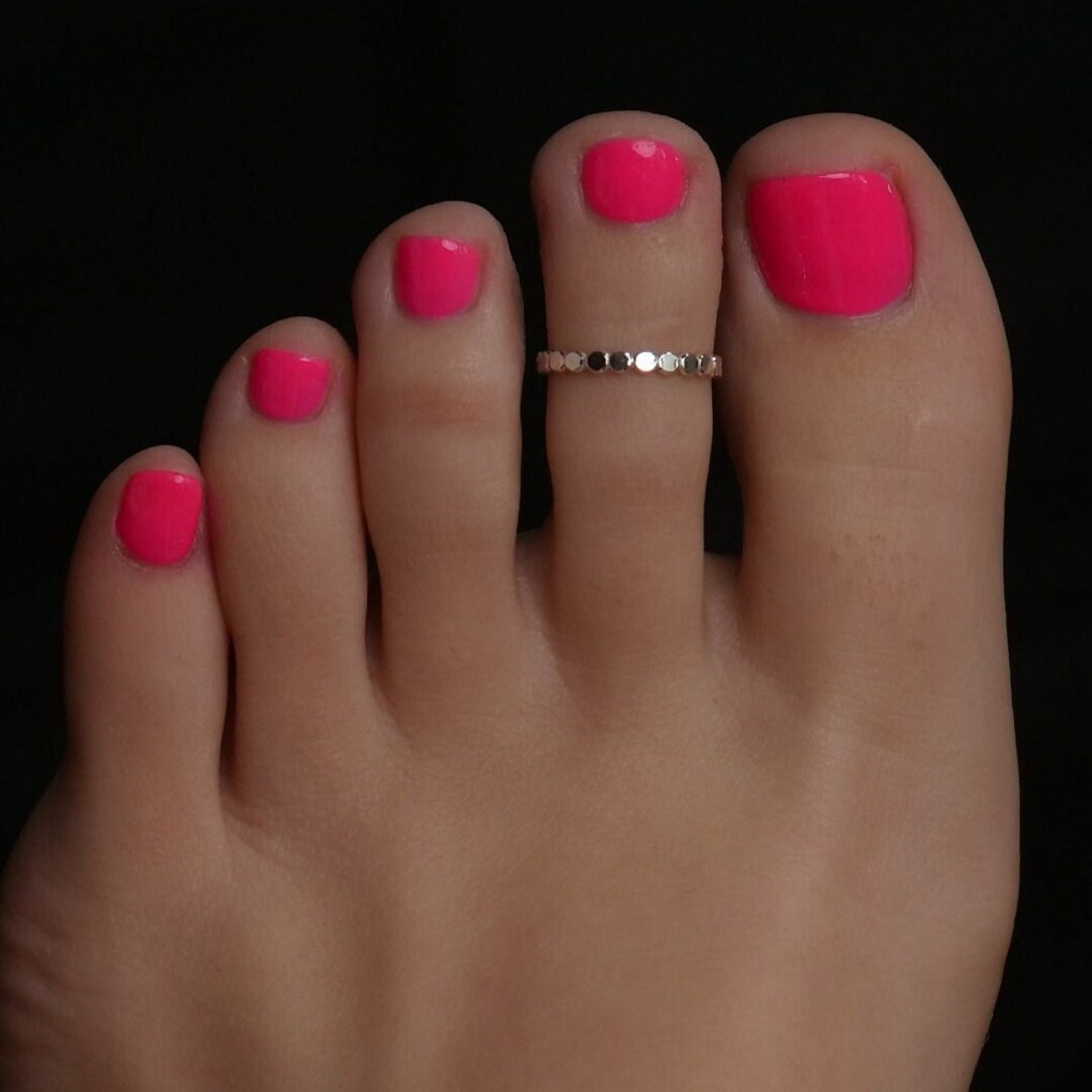 Dots Toe Ring Sterling Toe Ring Toe Rings Sized Toe Ring Midi Ring