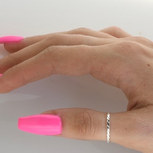 Dainty Braid • Thumb Ring • Sterling Thumb Ring • Thumb Rings • Minimalist Thumb Ring • Woman&#39;s Thumb Ring • Skinny Thin Thumb Ring • TR04