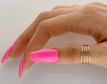 Four Wire Thumb Ring, 14k Gold Filled, Sterling Silver, Rose Gold or Two-Toned, Custom Sized, TH10