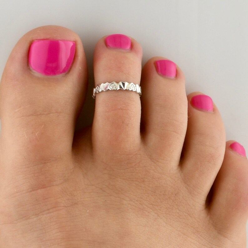 Hawaiian Hearts Toe Ring Toe Rings Sized Toe Rings Midi Etsy