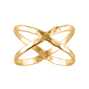 Criss Cross • Thumb Ring • Finger Rings • Gold Thumb Ring • Minimalist Ring • X Ring •  Stacking Ring • Sterling Thumb Rings • TR33