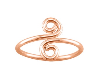 Swirl • Toe Ring • Rose Gold Toe Ring • Midi Ring • Toe Rings • Knuckle Ring • Boho Ring • Rose Gold Ring • Gift for Her • Rose Gold • TRA32