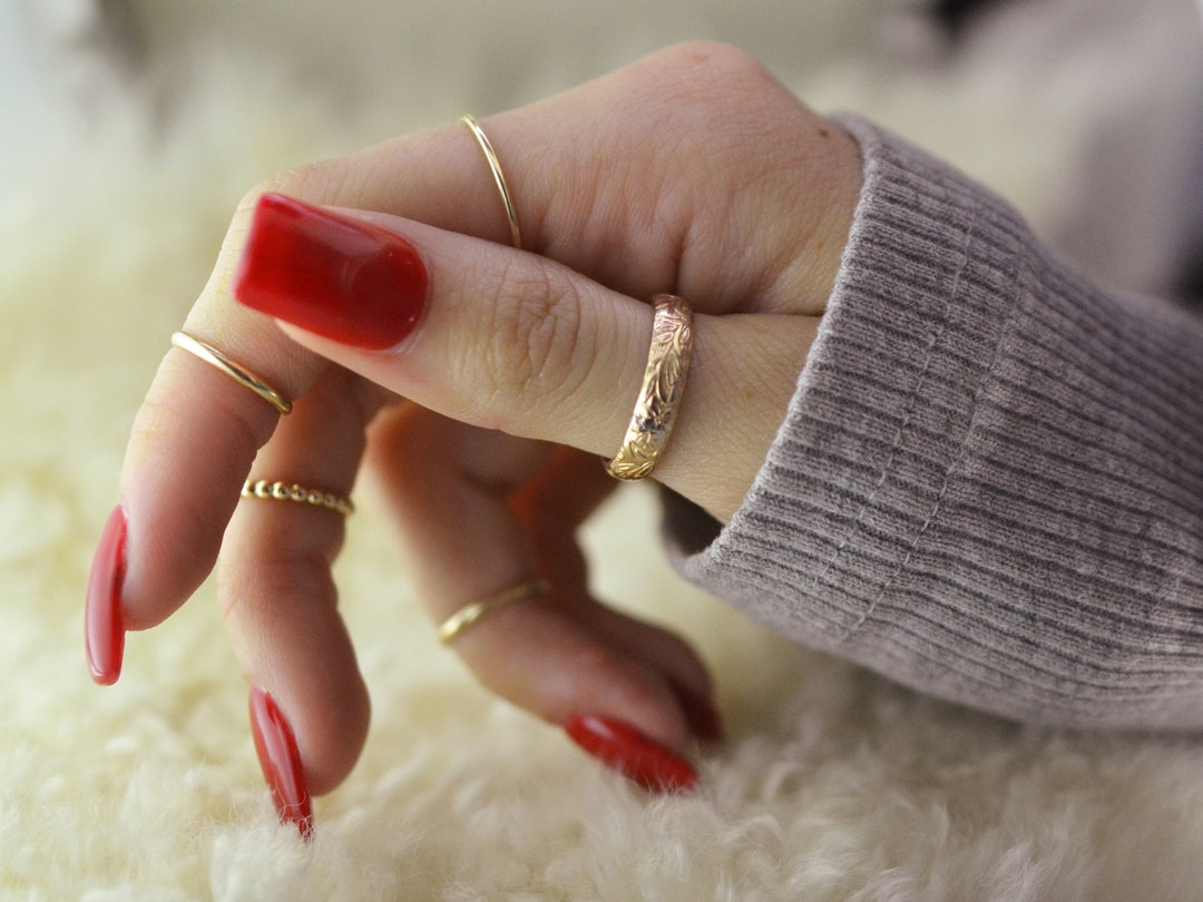 gold filled 14 karat gold thumb ring