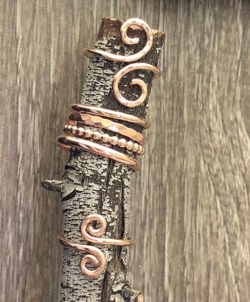 Hammered Toe Ring Rose Gold Ring Midi Ring Minimalist Etsy