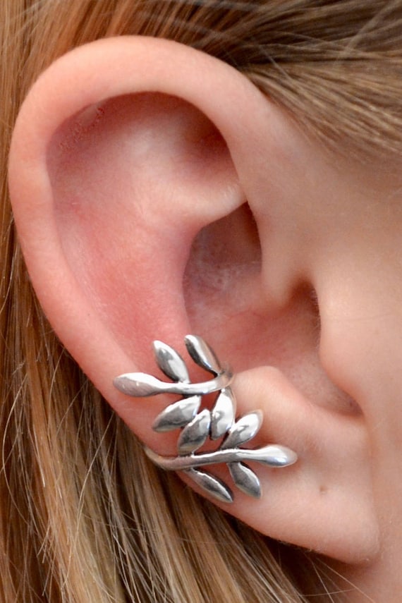 Greek Leaves Ear Cuff Sterling Silver or 14k Gold Vermeil Ear Wrap Middle  Fit Ear Cuff Conch Ear Cuff Ear Cuffs EC341 - Etsy