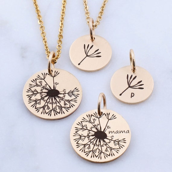 Dandelion Mother and Daughter Necklace • Personalized Dandelion