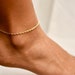 Simple Gold Anklet • Gold Twisted Anklets • Anklet • Gold Dainty Anklet • Anklets for Women• Gold Ankle Bracelet •Gifts for Her•ANK01