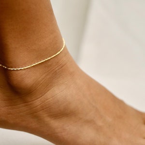 Heishe • Anklet • Simple Anklet • Gold Anklets • Sparkly Anklets • Anklets for Women • Ankle Bracelet • Gift for Her • Anklets • ANK07