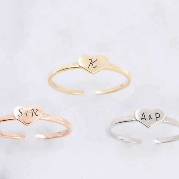 Bague D'orteil En Or 10K Avec Deux Cœurs En CZ - Bijou élégant