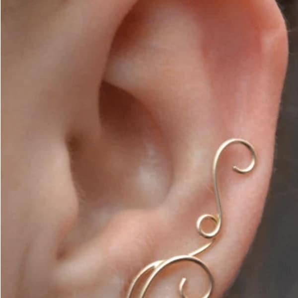 Pendiente trepador en espiral • Relleno de oro • Solo se necesita una perforación • EP21