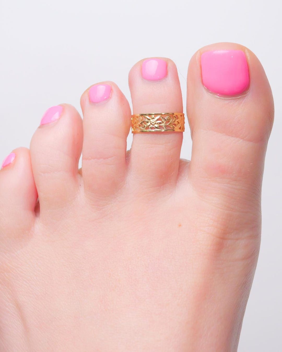 Wildflowers Toe Ring • 14k Gold Filled • Sterling Silver • Sized to Fit ...