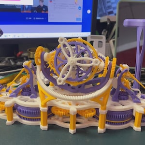3D printed tourbillon, hand-assembled 3-axis model ornament, mechanical clock ornament, tourbillon model toy, DIY custom model, fidget toy