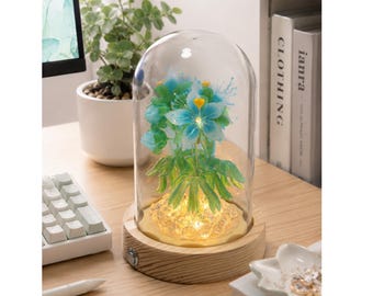 Zelda Tears of the Kingdom Silent Princess Lamp:Handcrafted Hyrule Glowing Flower Night Light, BotW Decor, Legend of Zelda Fan Keepsake Gift
