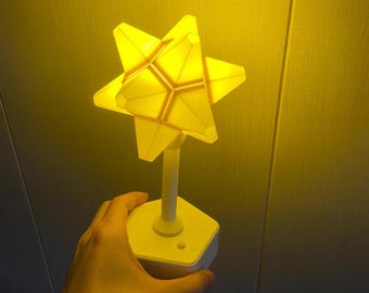 3D Printed Zelda: Breath of the Wild/Tears of the Kingdom Star Fragment Night Light, Handmade Zelda Night Light, Desktop decoration Light