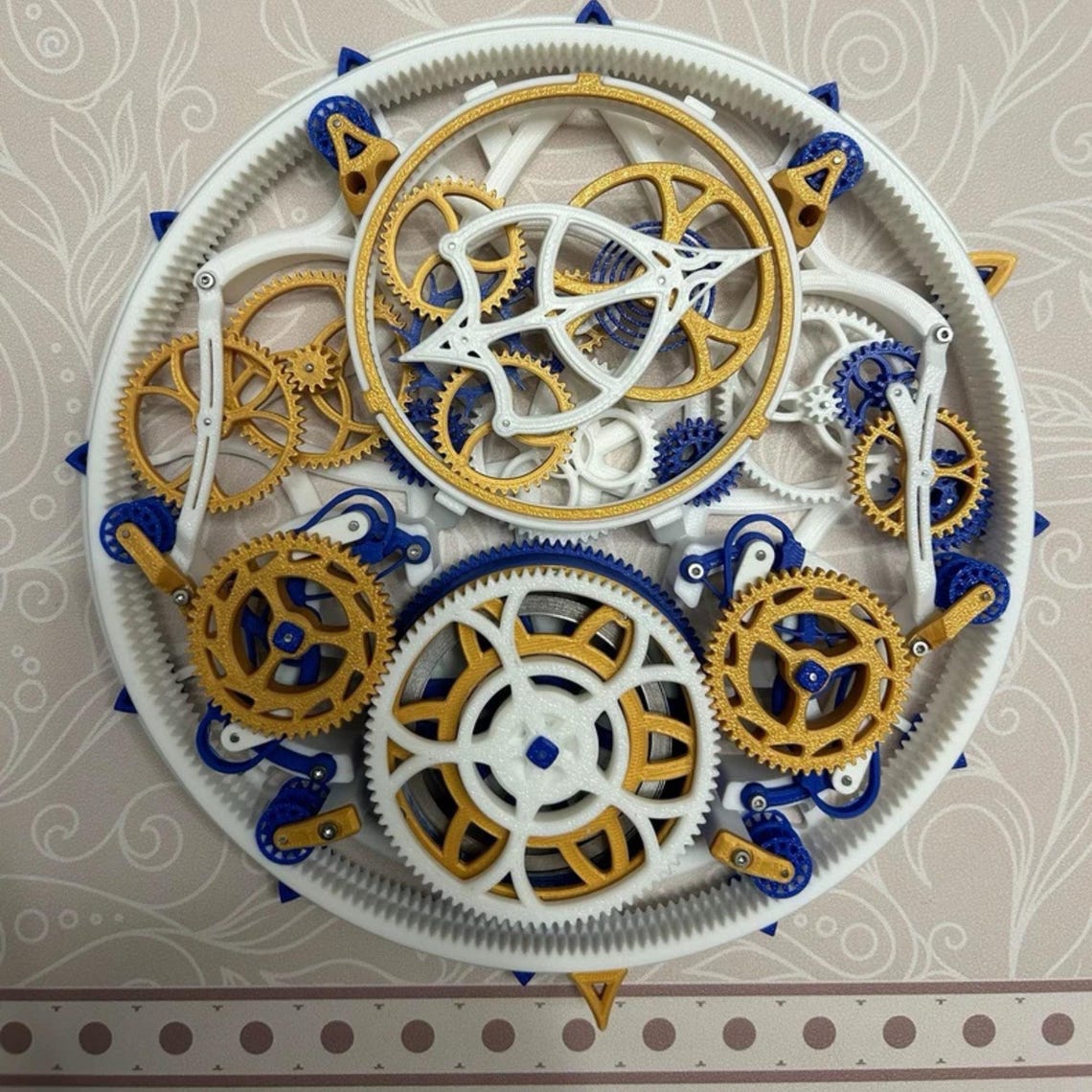 3D Printed Clock Tourbillon Model Ornament, Mechanical Gears With ...