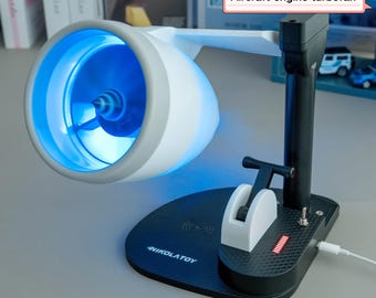 Self-design Aircraft engine turbofan Jet Fan, Creative small electric fan with wireless charging, Creative desktop ornament, engine model