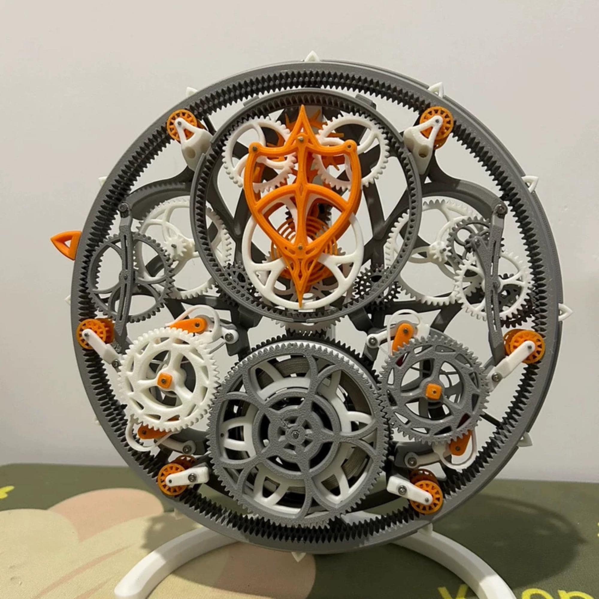 MagicTech JY09 Sculpture Horloge Tourbillon – Mouvement Imitation Remontoir, Jouet Déco Mécanique