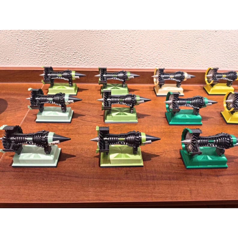 Toy Model Jet Engine 3D Printed Miniature TR900 Turbofan Engine Model With Light| 3D Printed ...