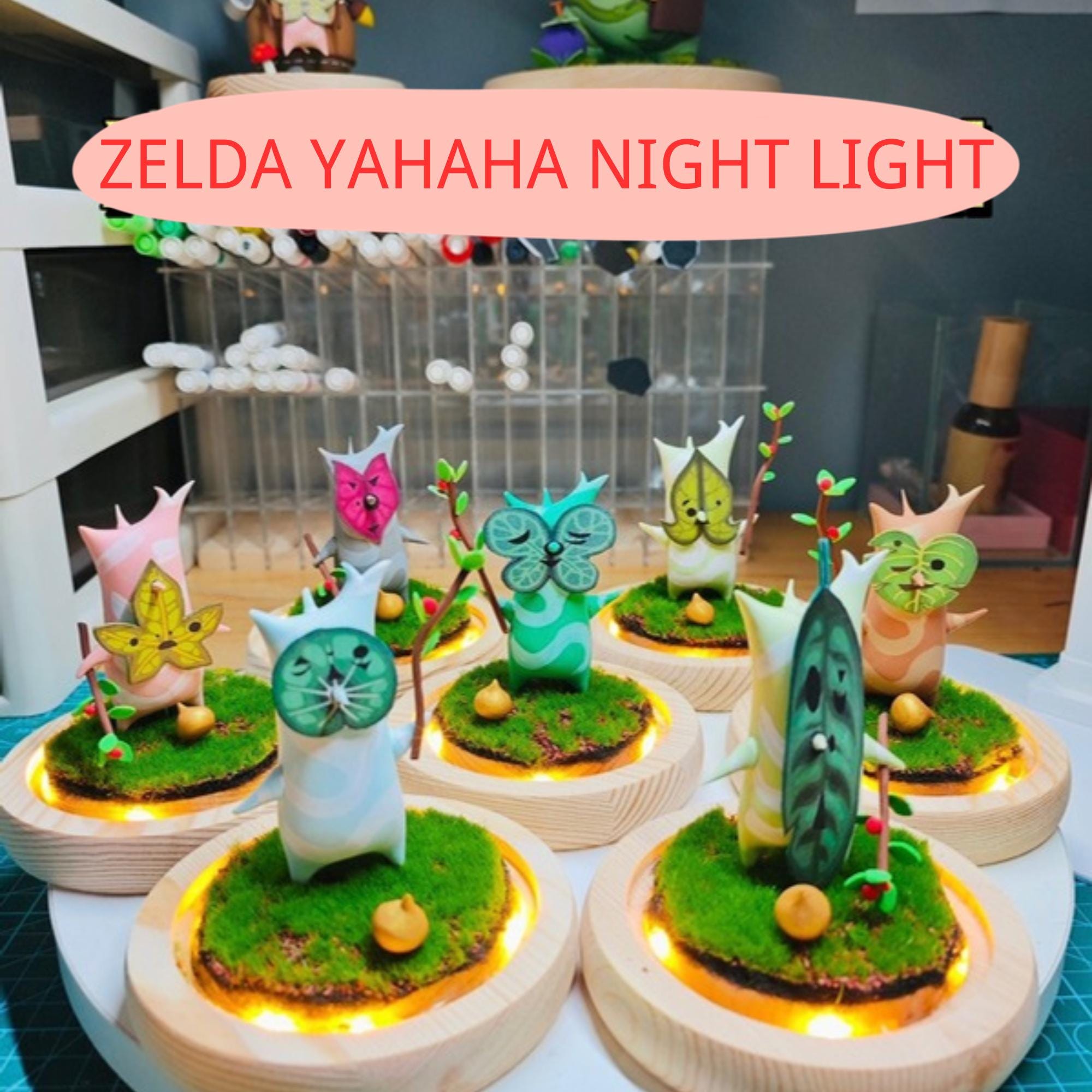Handcrafted Korok Yahaha Clay Night Light,yahaha Desktop Ornament