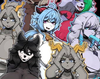 Furry Character Acrylic Keychains | Zak Hitsuji Art
