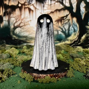 Handmade Ghost Figurine: Collectible Haunted Decor - The Pressman