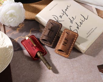 Custom Notebook Pen Clip, Personalized Pen Clip, Office Supplies, Travel Notebook Diary Cover Pen Holder Leather Pen Clip, Gift for Readers