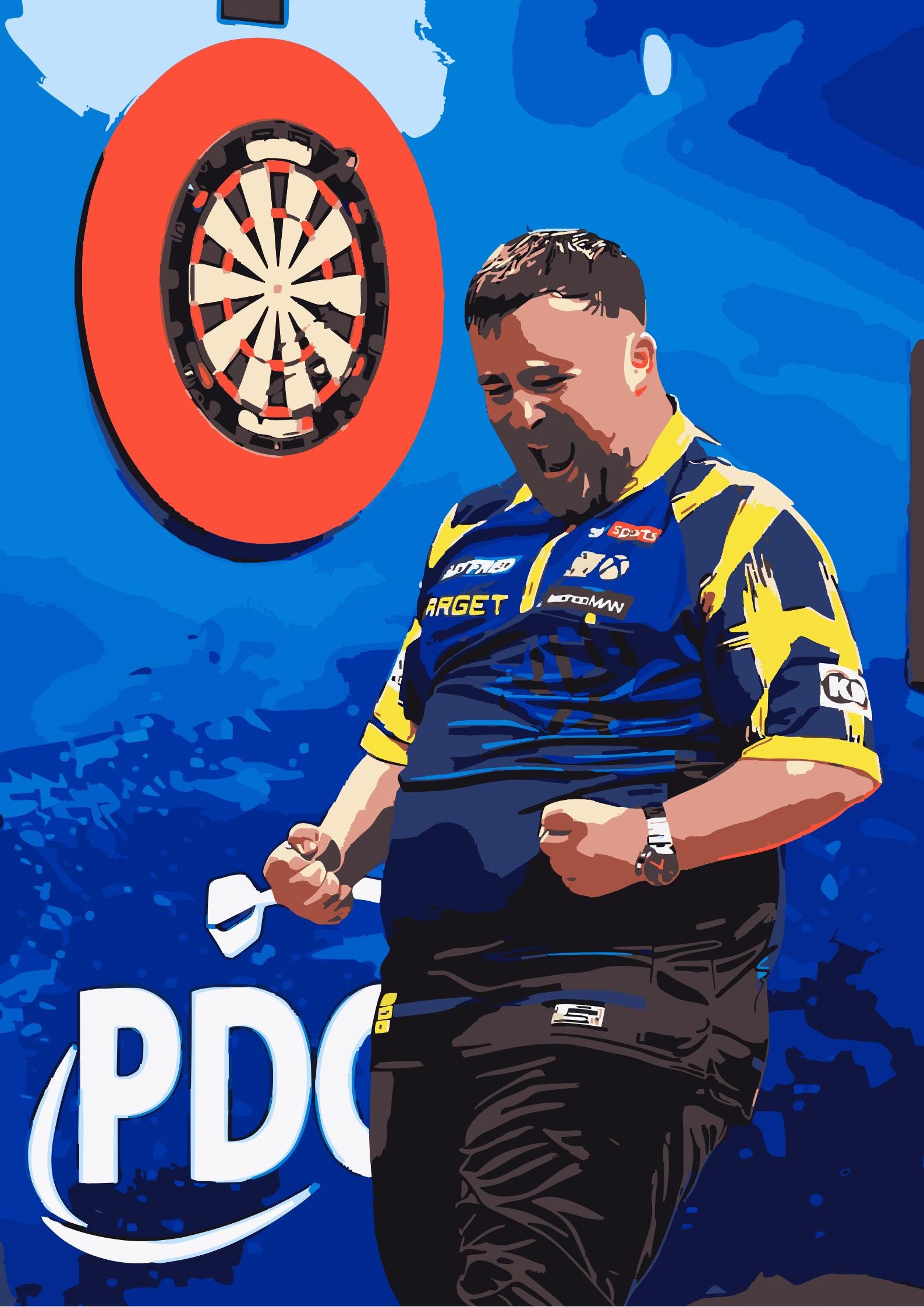 Luke Littler Darts kassa poster: Nuke Colors, Bullseye Range - België