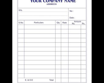 business Original title Customizable design Business invoice bill book for records and receipts