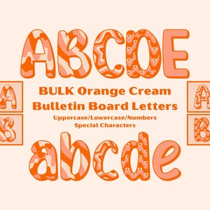 BULK Orange Cream Bulletin Board Letters