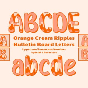 Orange Cream Ripples Bulletin Board Letters