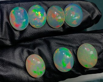 Natural Ethiopian Fire Opal Cabochon, Oval Shape, AAA Quality, 11x9mm, Jewelry Supply