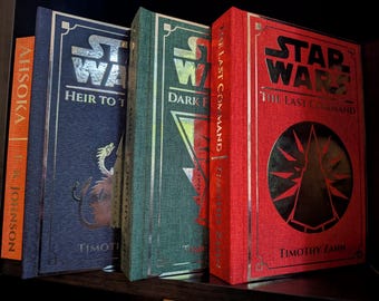 Thrawn Trilogy Rebound Hardcover Book | Luxury Star Wars Collector Books | Handbound Sci-Fi Book Set | Custom Rebind of Timothy Zahn Series