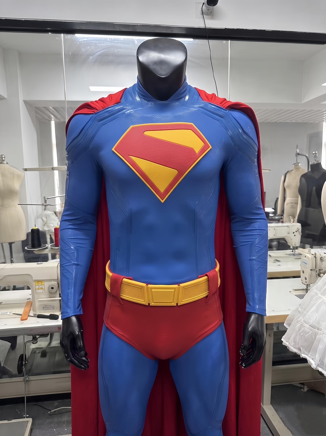 Superhero 2025 Costume Cosplay Costume With Cloak Red Blue Classic Premium Version - Etsy UK