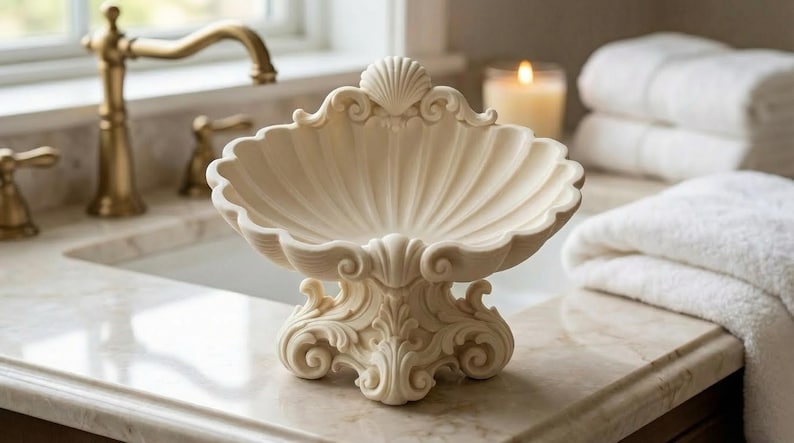Ornate Shell Jewelry Trinket Bowl Ring Holder - Etsy