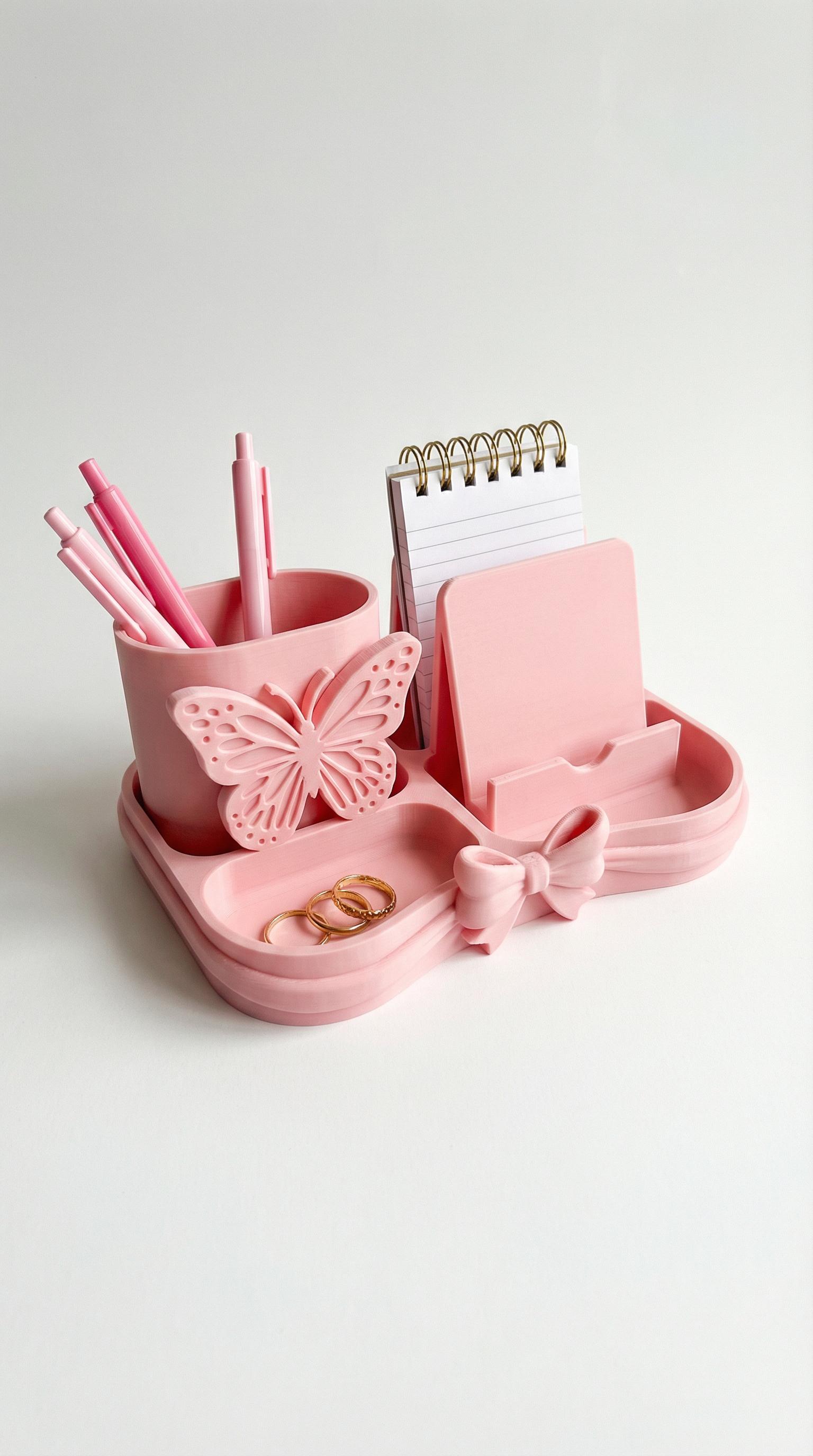 Butterfly Bow Organizer STL | 3D Printable Office Storage for Modern ...
