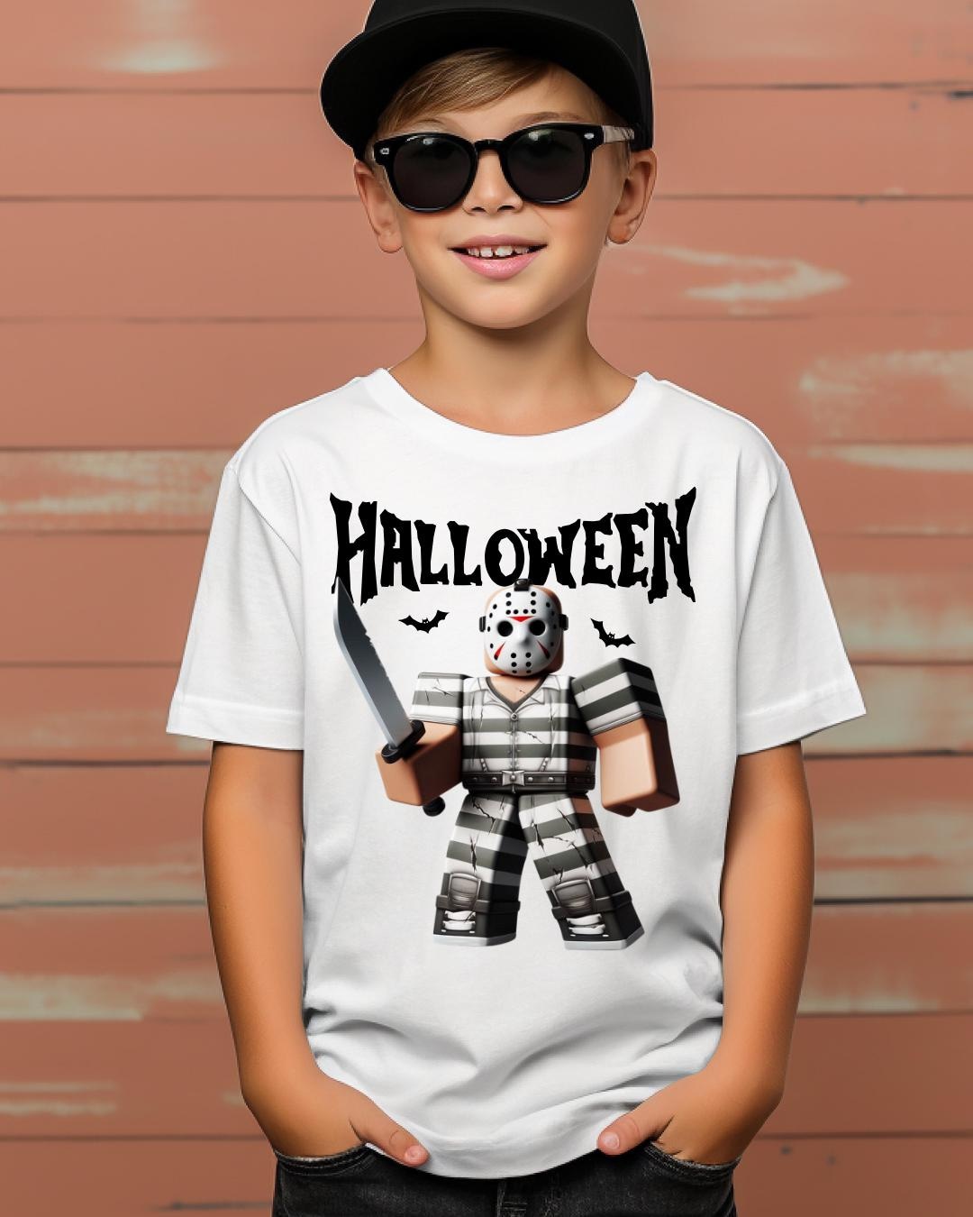 Halloween Roblox Shirt Spooky Gamer Tee For Kids Etsy Il 5ebc 
