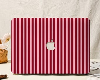 Funda rígida vintage de rayas de los años 70 para MacBook M4/M5 Air de 13" y 15" (A3449, A3448) y MacBook Pro de 13, 14, 16 y 15 pulgadas (2026 y 2025). Funda única para portátil.