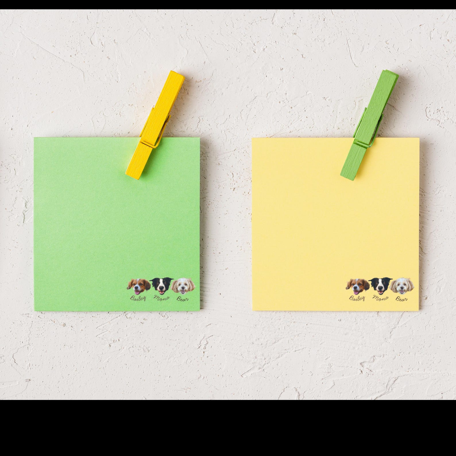 Custom Pet Photo Sticky Notes With Name | Personalized Dog and Cat ...