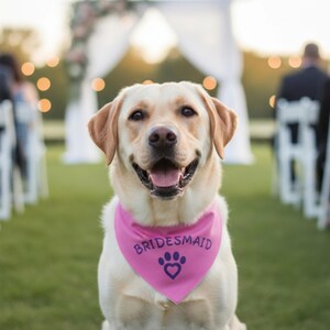 Verstellbare Brautjungfer Hundehalstücher mit Schnalle Hochzeit Haustier Accessoire für Hunde Süßes Haustier Outfit für Hochzeiten