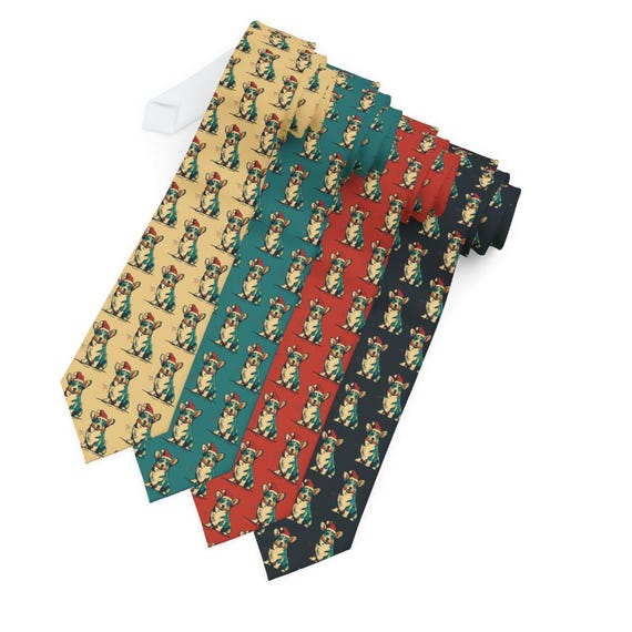 corgi christmas tie