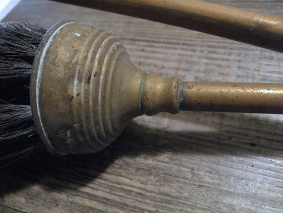 Antique Victorian Brass Fireplace 3 Piece Tool Set Fire Etsy