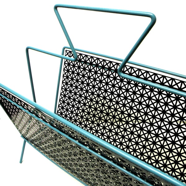 Vintage Magazine Rack Mid Century Turquoise Color Trends Retro Home Decor Modern Home Decor