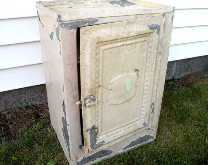 Antique Bread Box Custom Metal Chippy Etsy