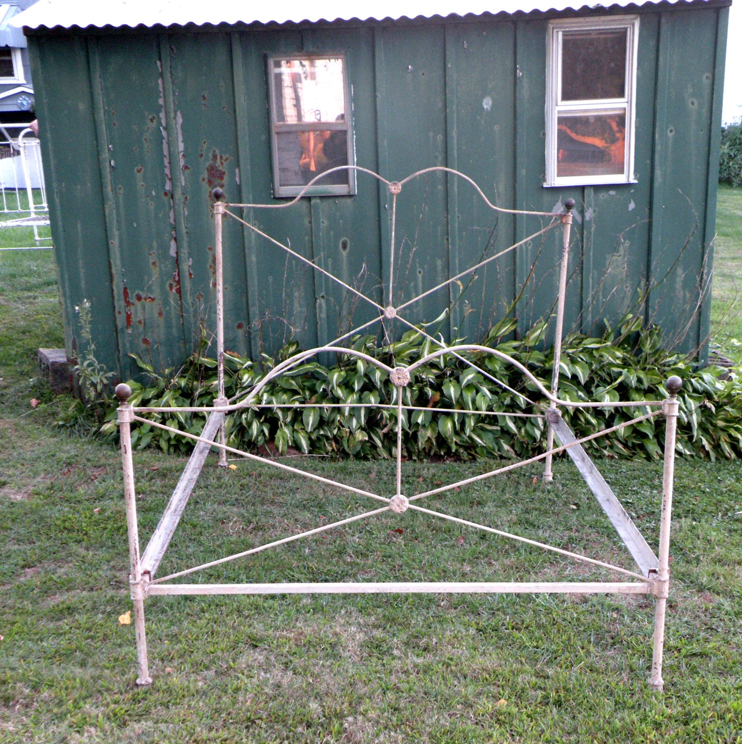 Antique Steel Bed Frame Wrought Iron Bed Frame Civil War Era Etsy