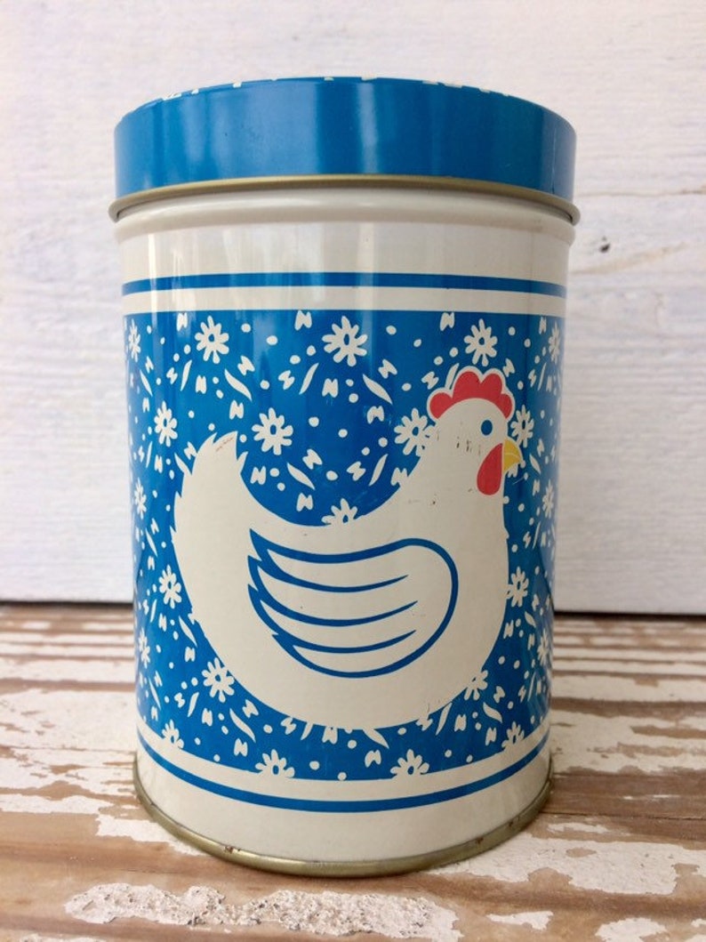 Canisters / VINTAGE CANISTER SET / Rooster Kitchen Decor / Cow Etsy