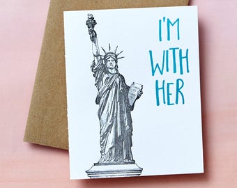 6921 : Birthday Card, Anniversary, Celebration, Party, Happy Birthday, future is female, i'm with her, resist, nevertheless she persisted